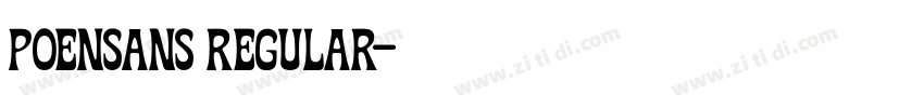 poensans regular字体转换